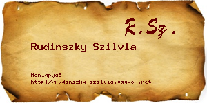 Rudinszky Szilvia névjegykártya