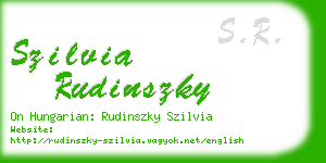 szilvia rudinszky business card